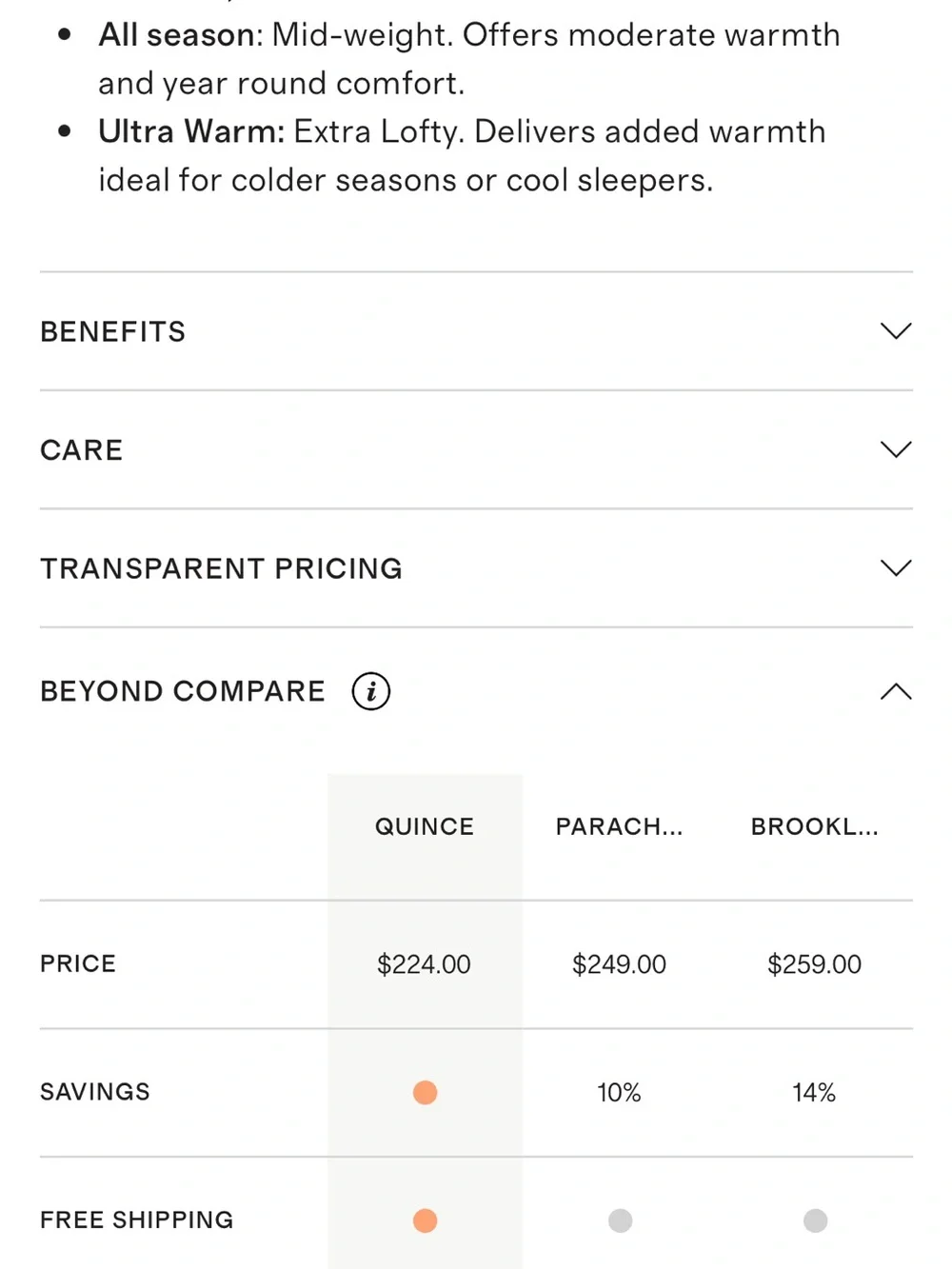Lightweight Premium Down Comforter